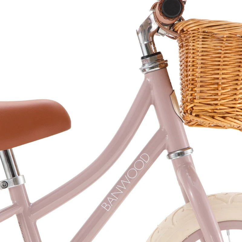 Banwood Balance Bike & Basket - Dusty Pink
