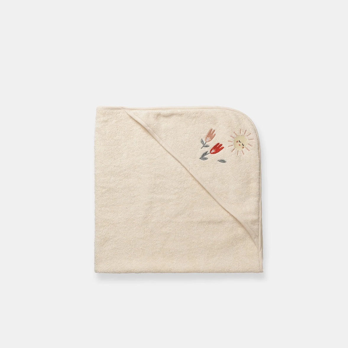 Dear April Petal Hooded Baby Towel - Embroidered Terry - Harmony