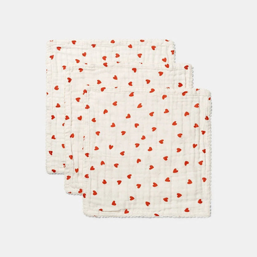 Dear April Ren 3-Pack Organic Washcloths - Little Love