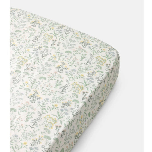 Dear April Ada Organic Fitted Baby Sheet - 68 x 122cm - Summer Flowers