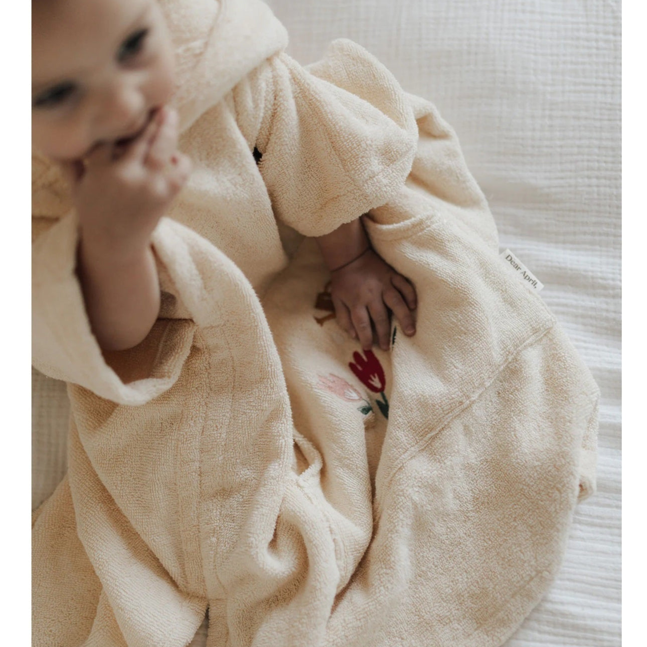 Dear April Puk Bath Poncho - Embroidered Terry - Harmony