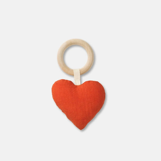 Dear April Lara Heart Rattle Teether