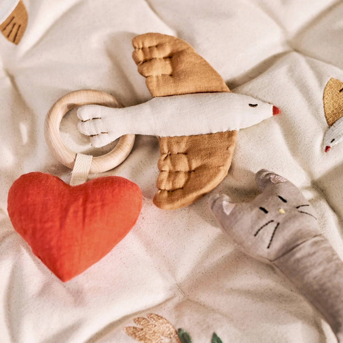 Dear April Lara Heart Rattle Teether