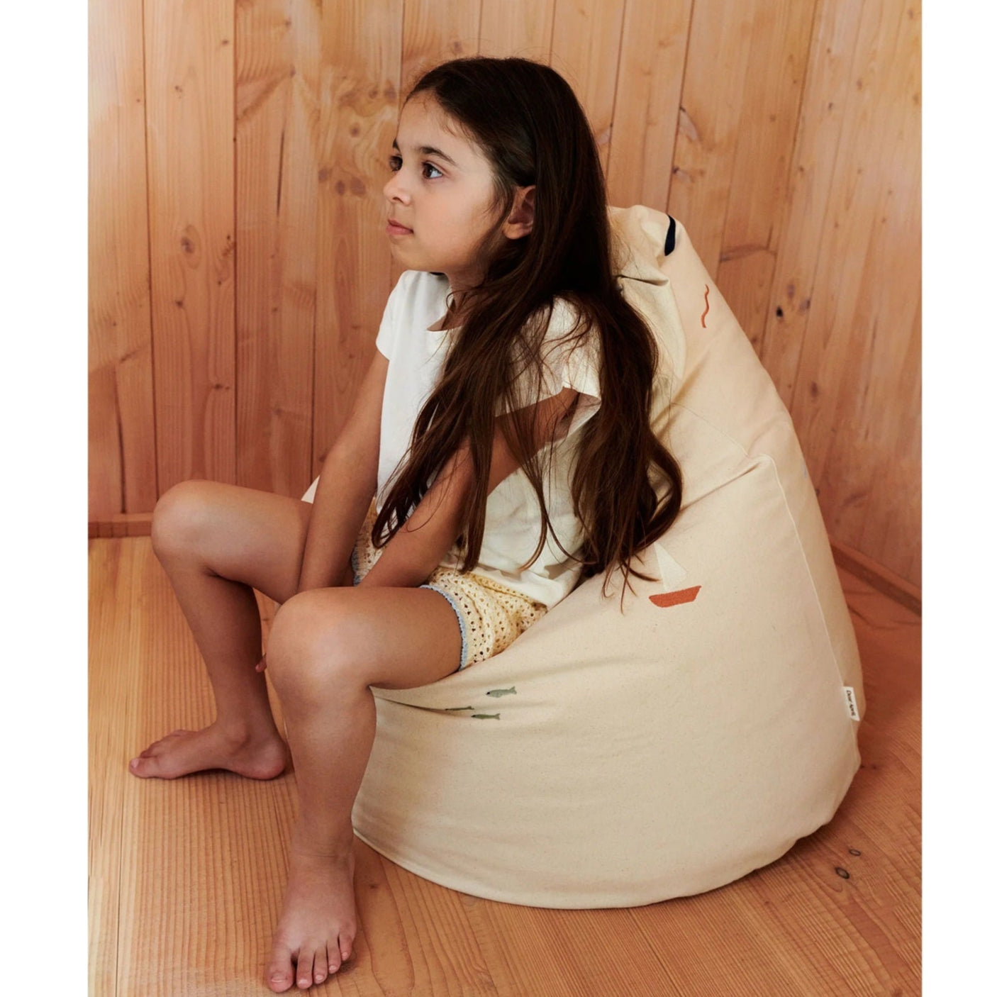 Dear April Bay Embroidered Bean Bag - Sea Life