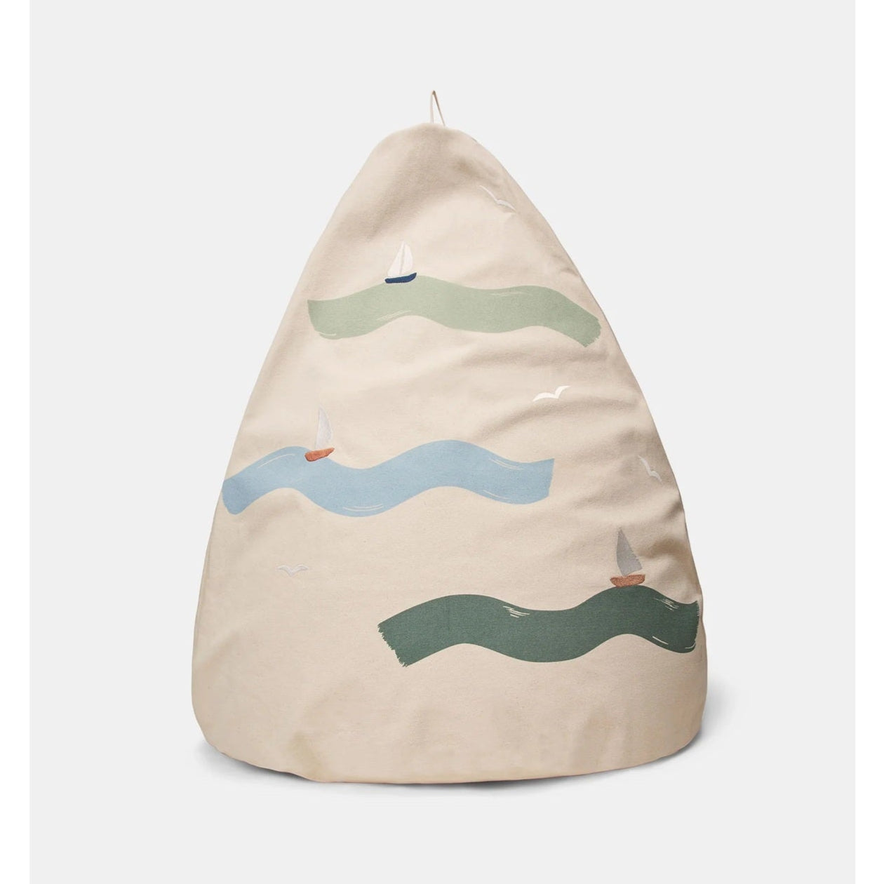 Dear April Bay Embroidered Bean Bag - Big Waves