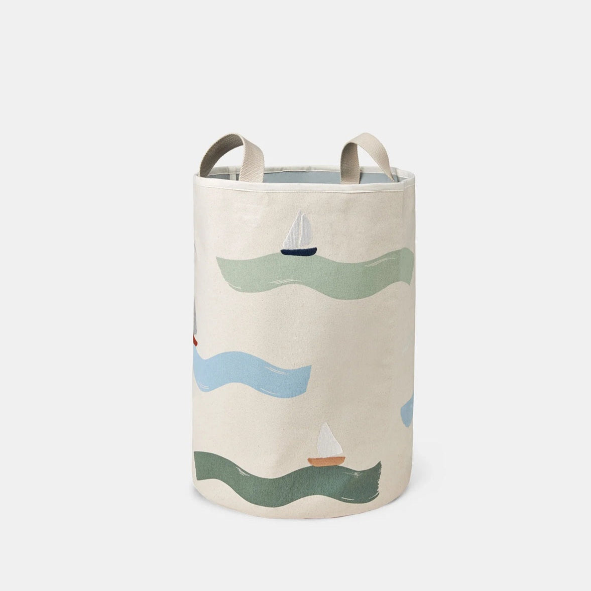 Dear April Brise Embroidered Storage Basket - Large - Big Waves