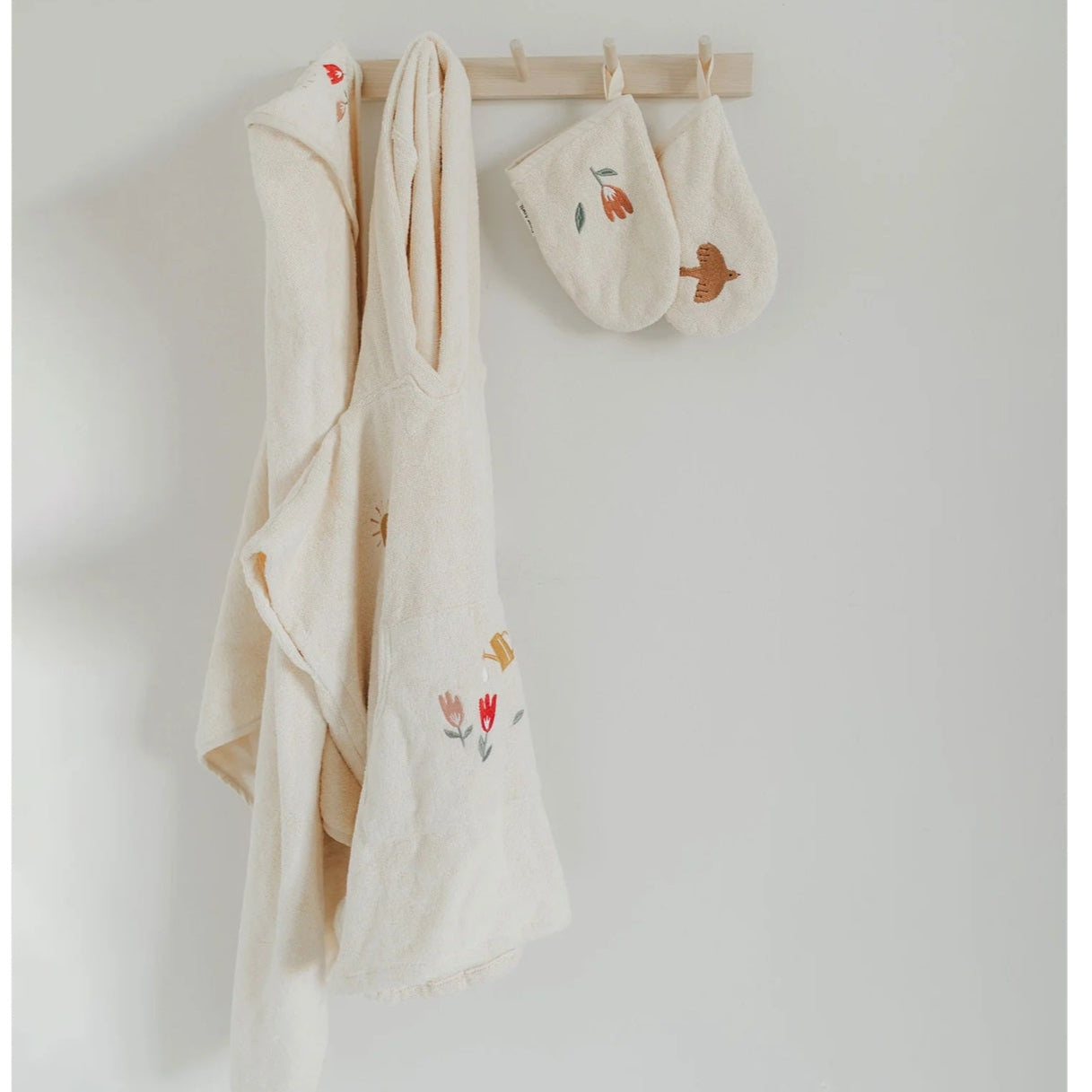 Dear April Puk Bath Poncho - Embroidered Terry - Harmony
