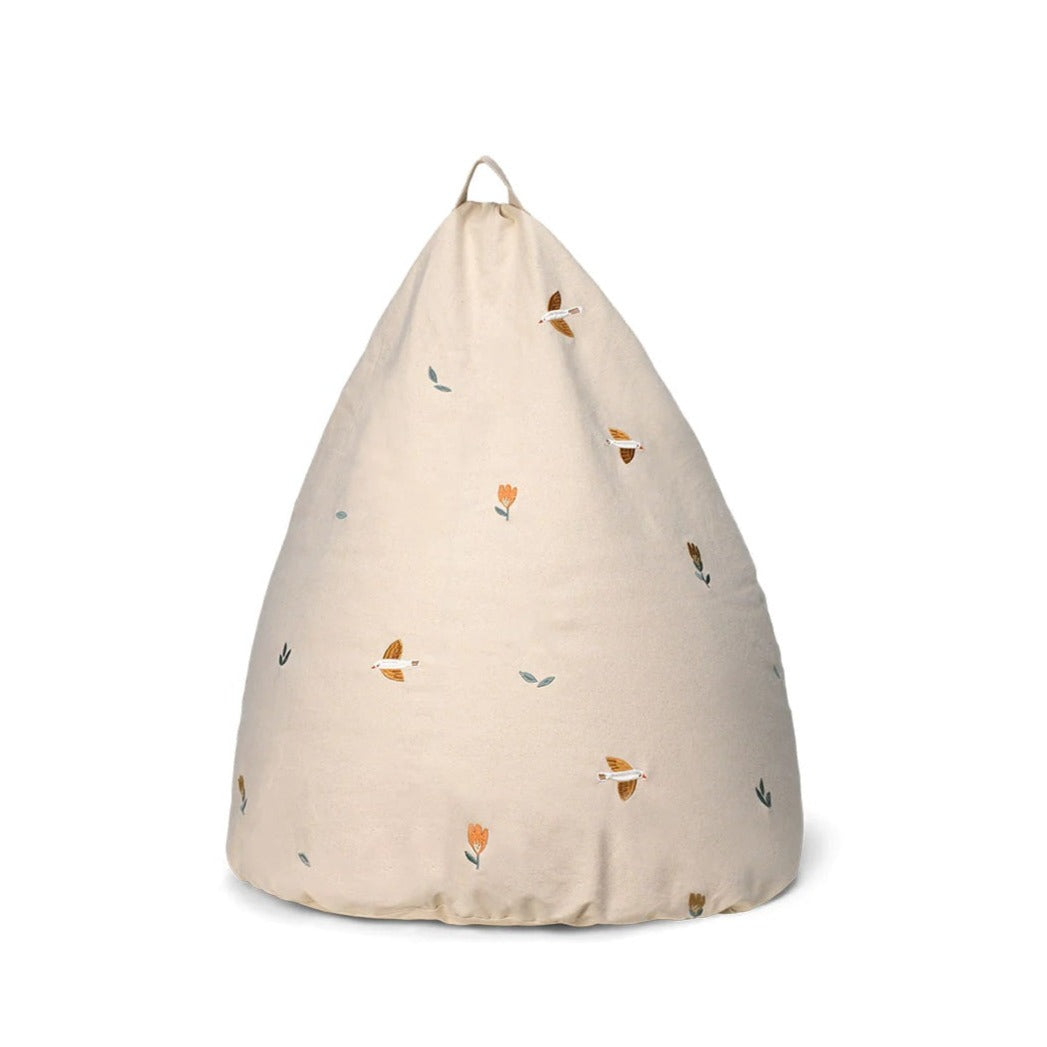 Dear April Embroidered Bean Bag - Songbirds