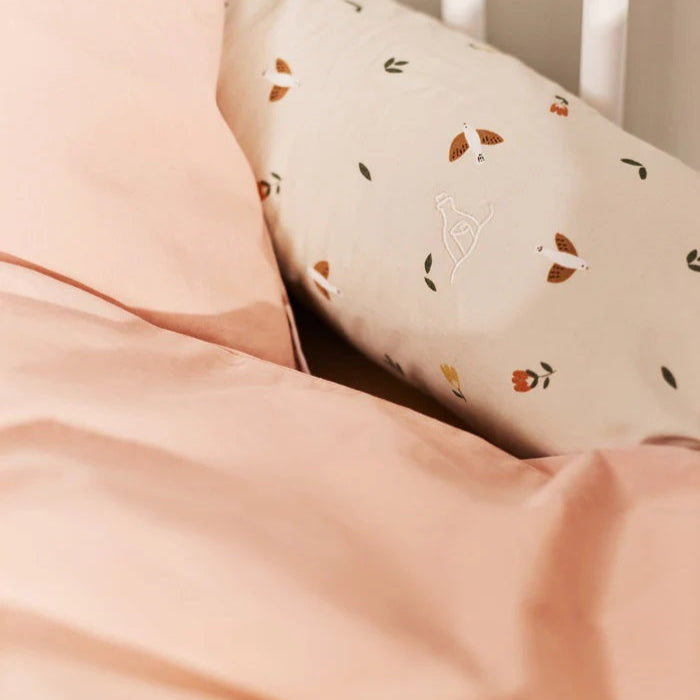 Dear April Organic Single Bedding Set - 140 x 200cm - Apple Blossom