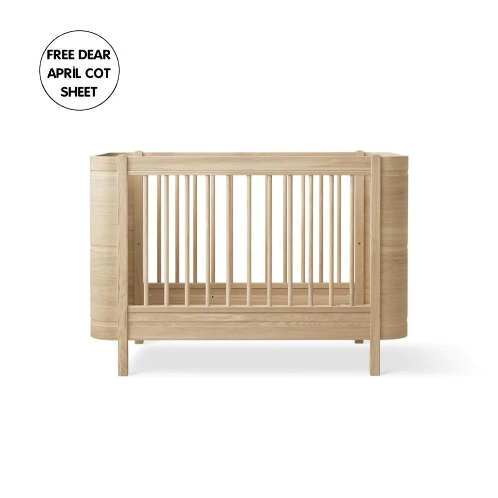 Oliver Furniture Wood Mini+ Cot Bed Excl. Junior Kit - Oak