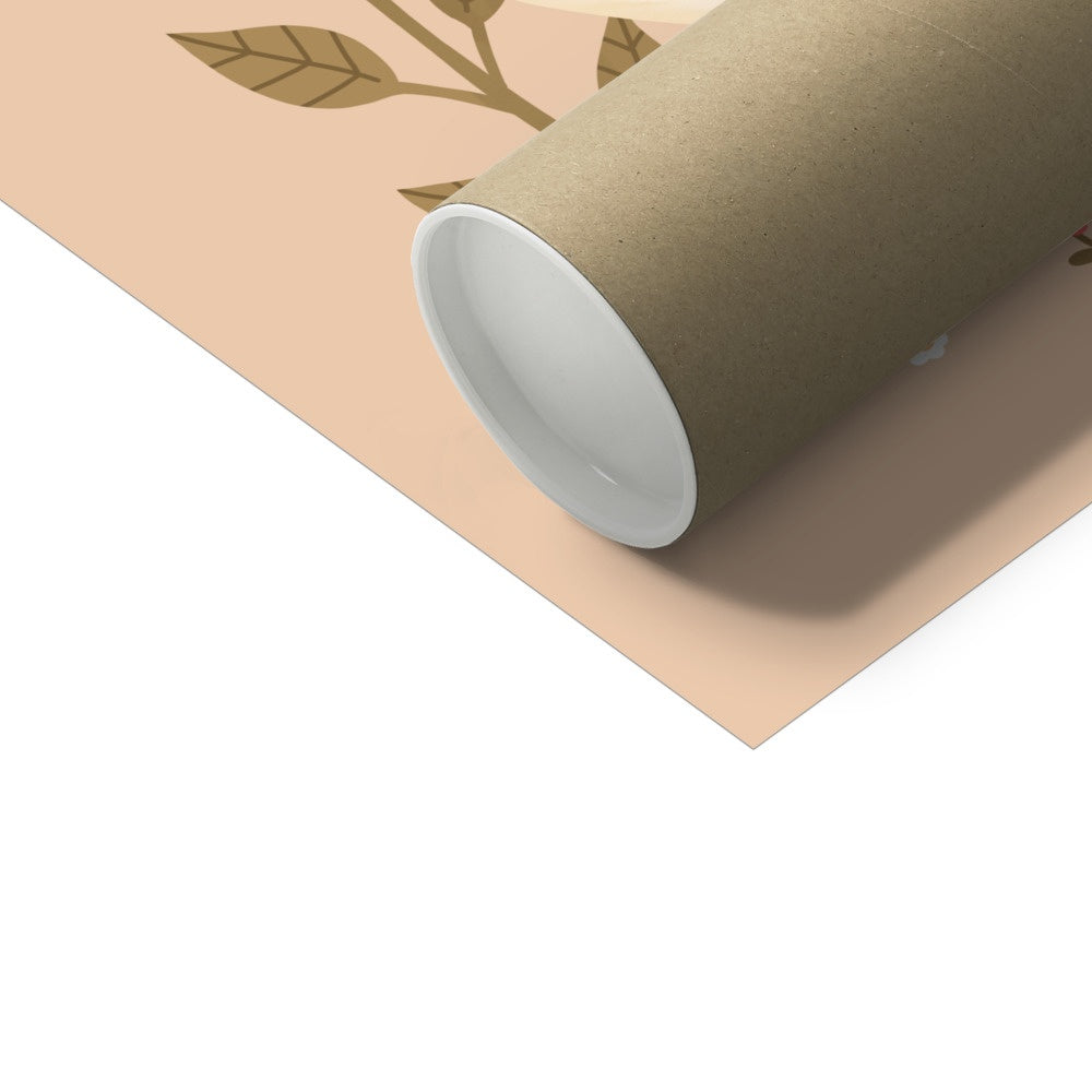 Swan Art Print in Peach by Kid of the Village (2 Sizes Available)