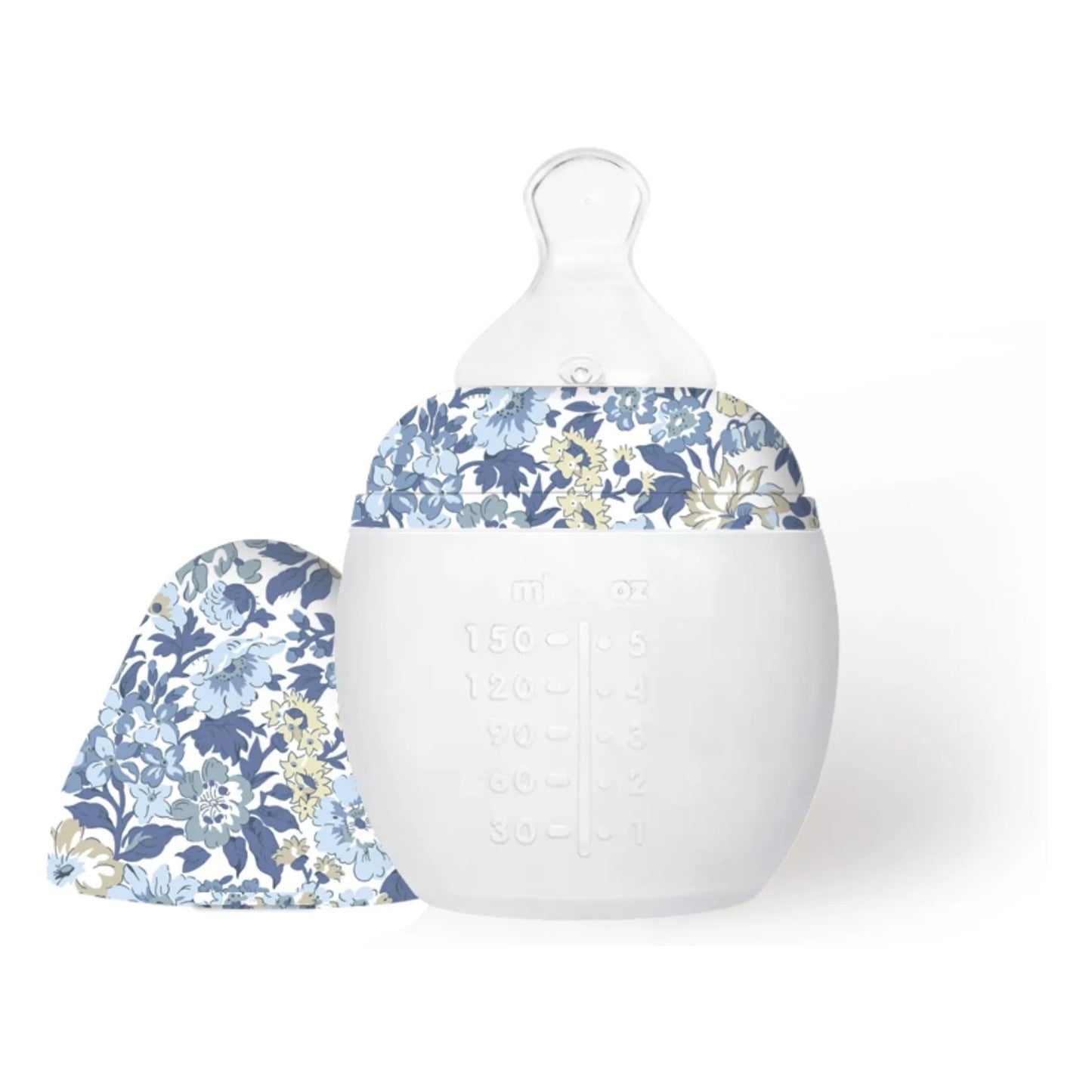 Elhee Silicone Baby Bottle - Liberty/Honey Dew Blue - 150ml