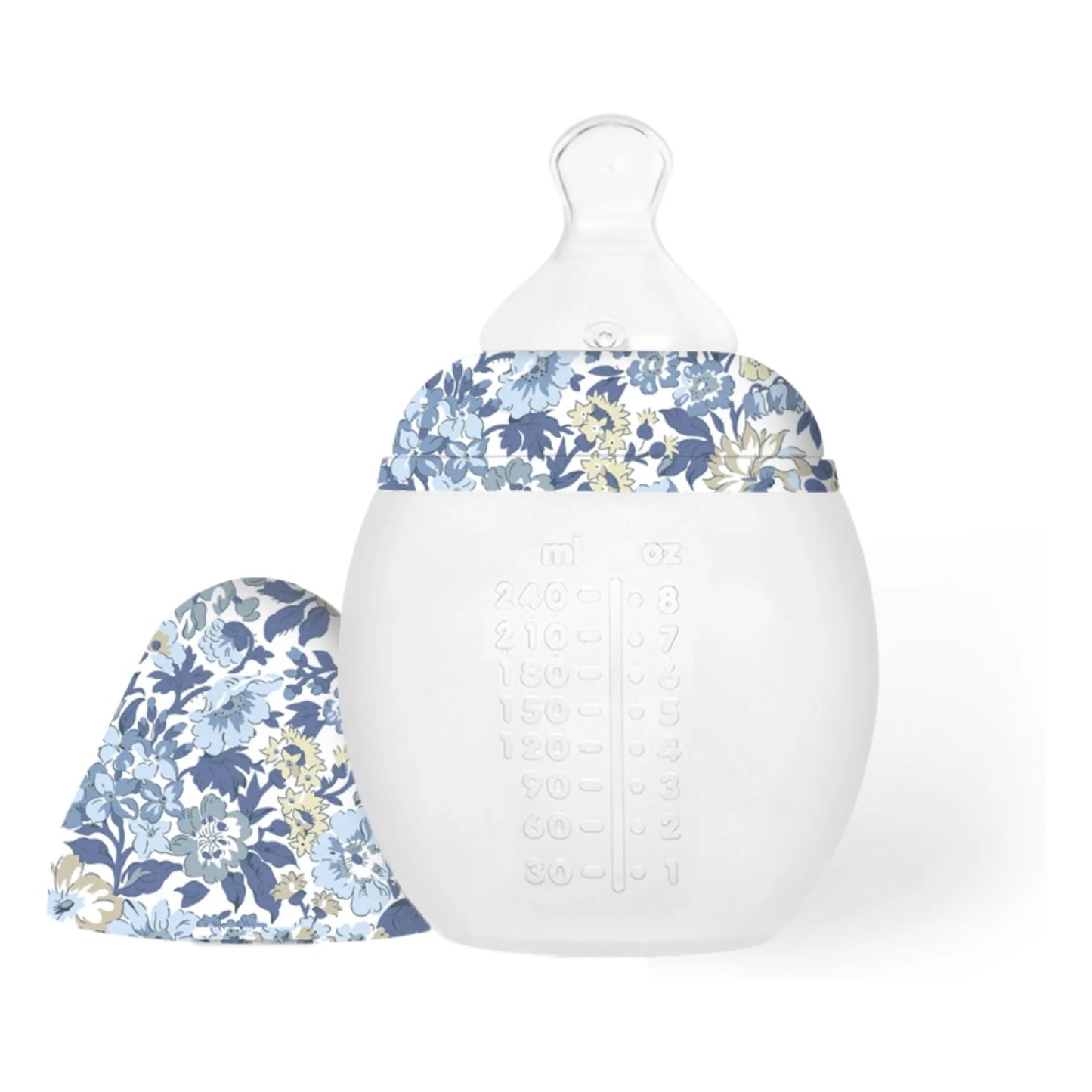Elhee Silicone Baby Bottle - Liberty/Honey Dew Blue - 240ml