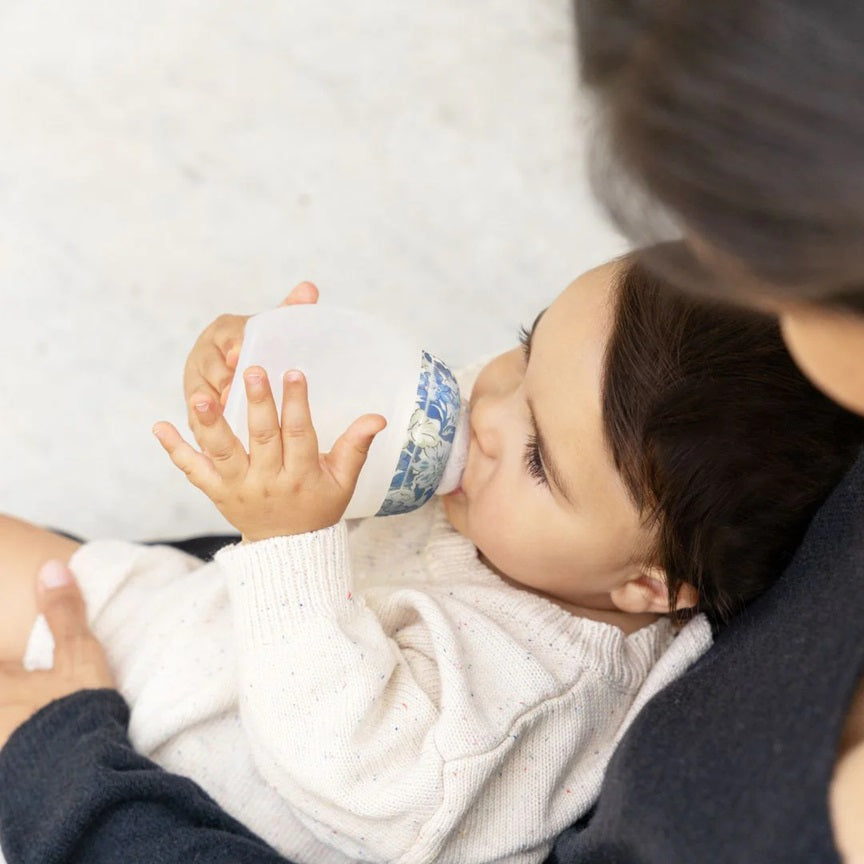 Elhee Silicone Baby Bottle - Liberty/Honey Dew Blue
