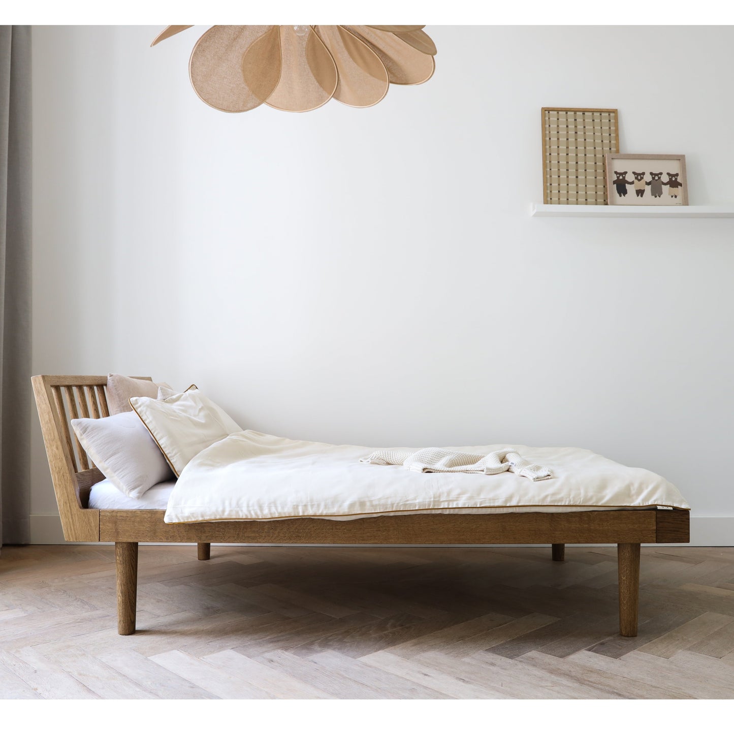 Kas Kopenhagen Solid Oak Eli Combi Bed - 90 x 200cm