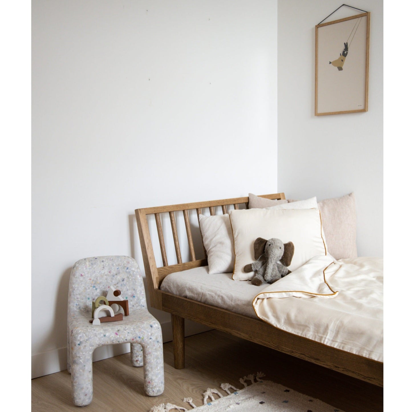Kas Kopenhagen Solid Oak Eli Bed - 90 x 160cm