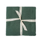 Avery Row Plait Knit Baby Blanket - Pine Green