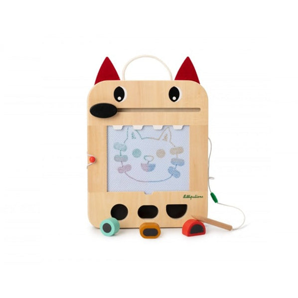 Lilliputiens Wooden Magical Slate - Louis the wolf