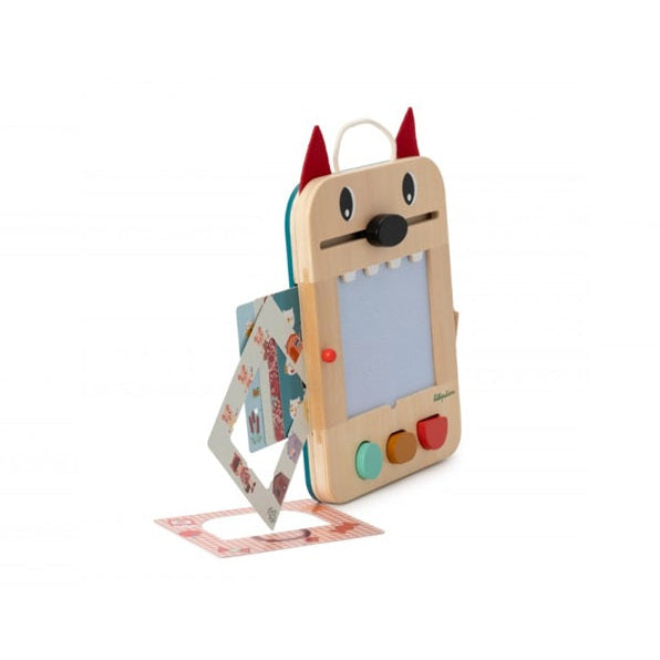 Lilliputiens Wooden Magical Slate - Louis the wolf