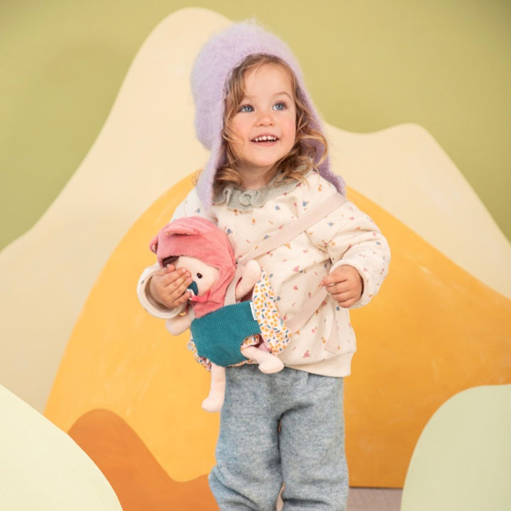 Lilliputiens Fabric Doll & Baby Carrier - Jeanne