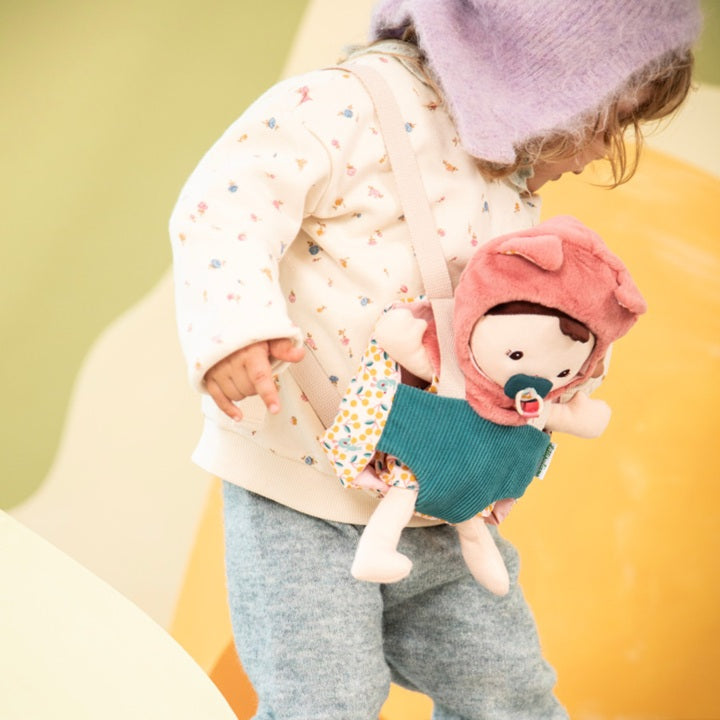 Lilliputiens Fabric Doll & Baby Carrier - Jeanne