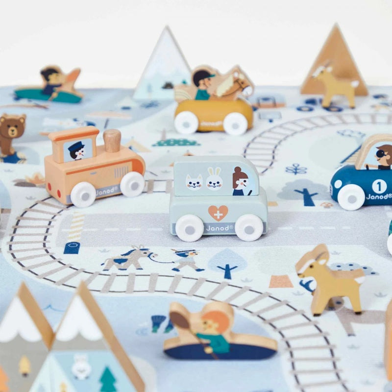Janod Mountain Valley Playmat - Cross Roads