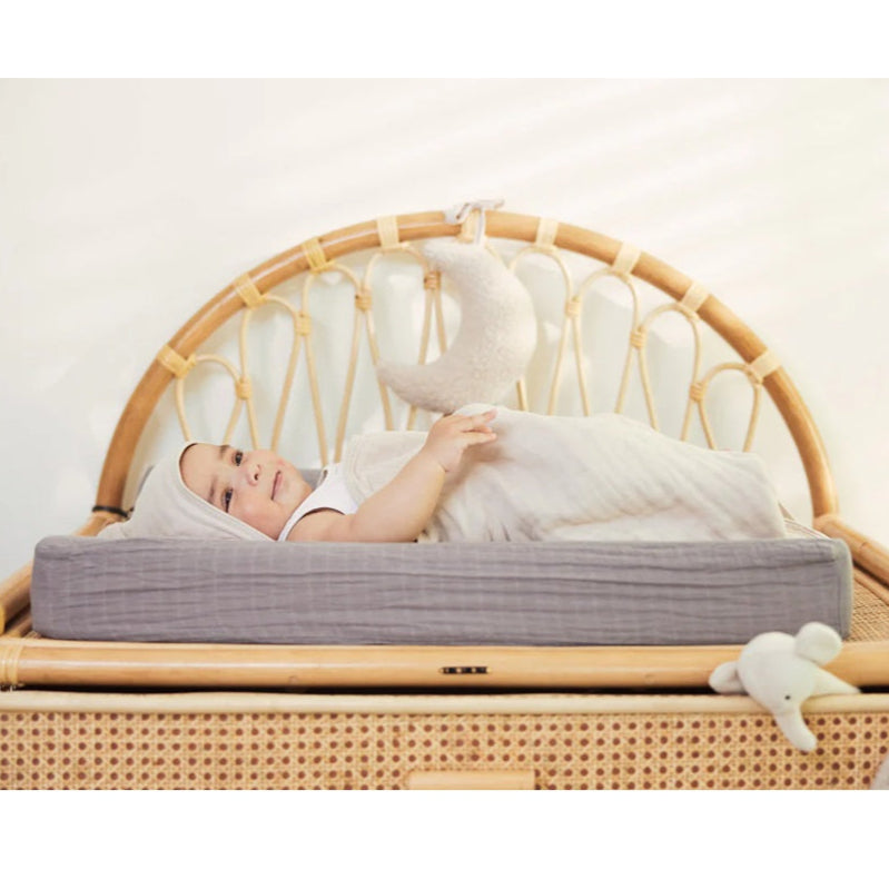 Jollein Muslin Changing Mat Cover - Storm Grey