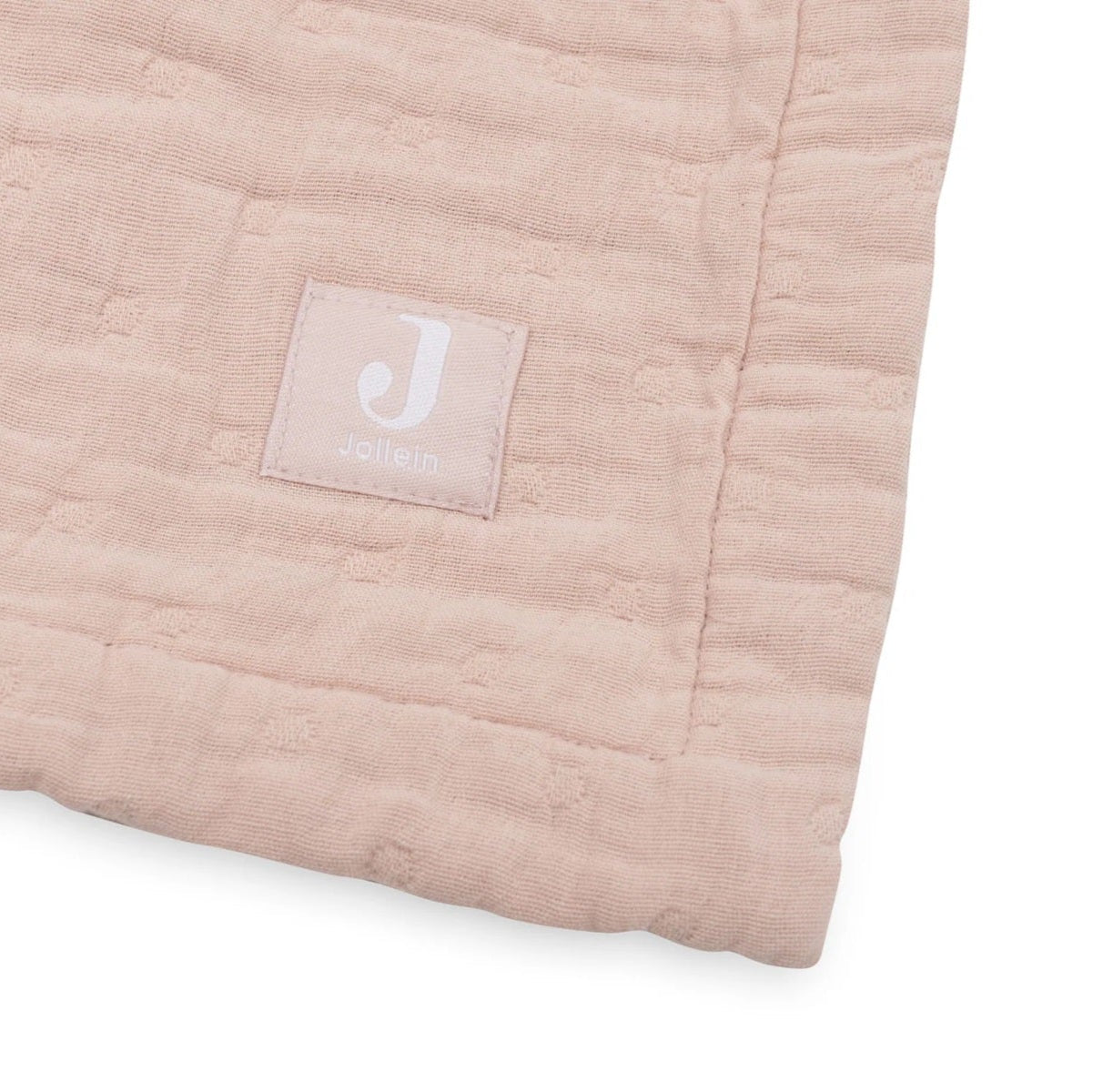 Jollein Organic Muslin Cot Blanket - Jacquard - Wild Rose