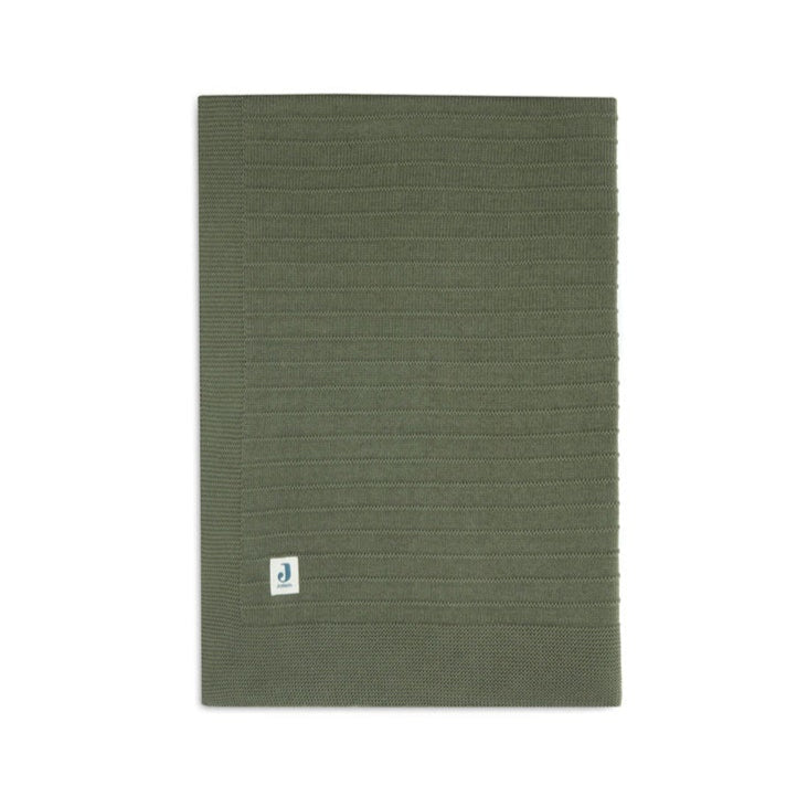 Jollein Organic Cot Blanket - Pure Knit - Leaf Green