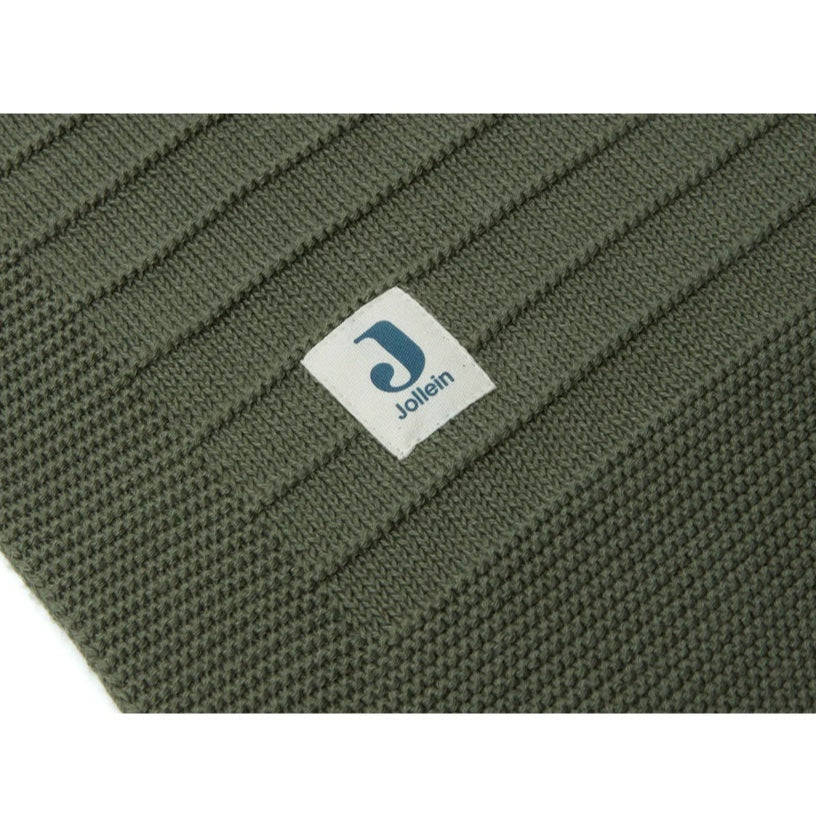 Jollein Organic Cot Blanket - Pure Knit - Leaf Green