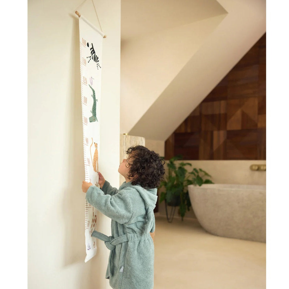 Jollein Cotton Canvas Height Chart - Jungle Jambo