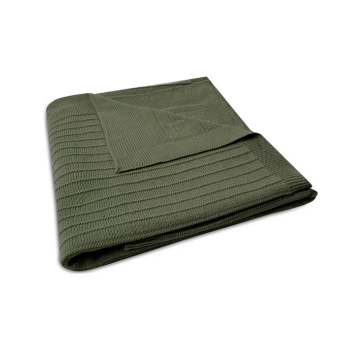 Jollein Organic Cot Blanket - Pure Knit - Leaf Green