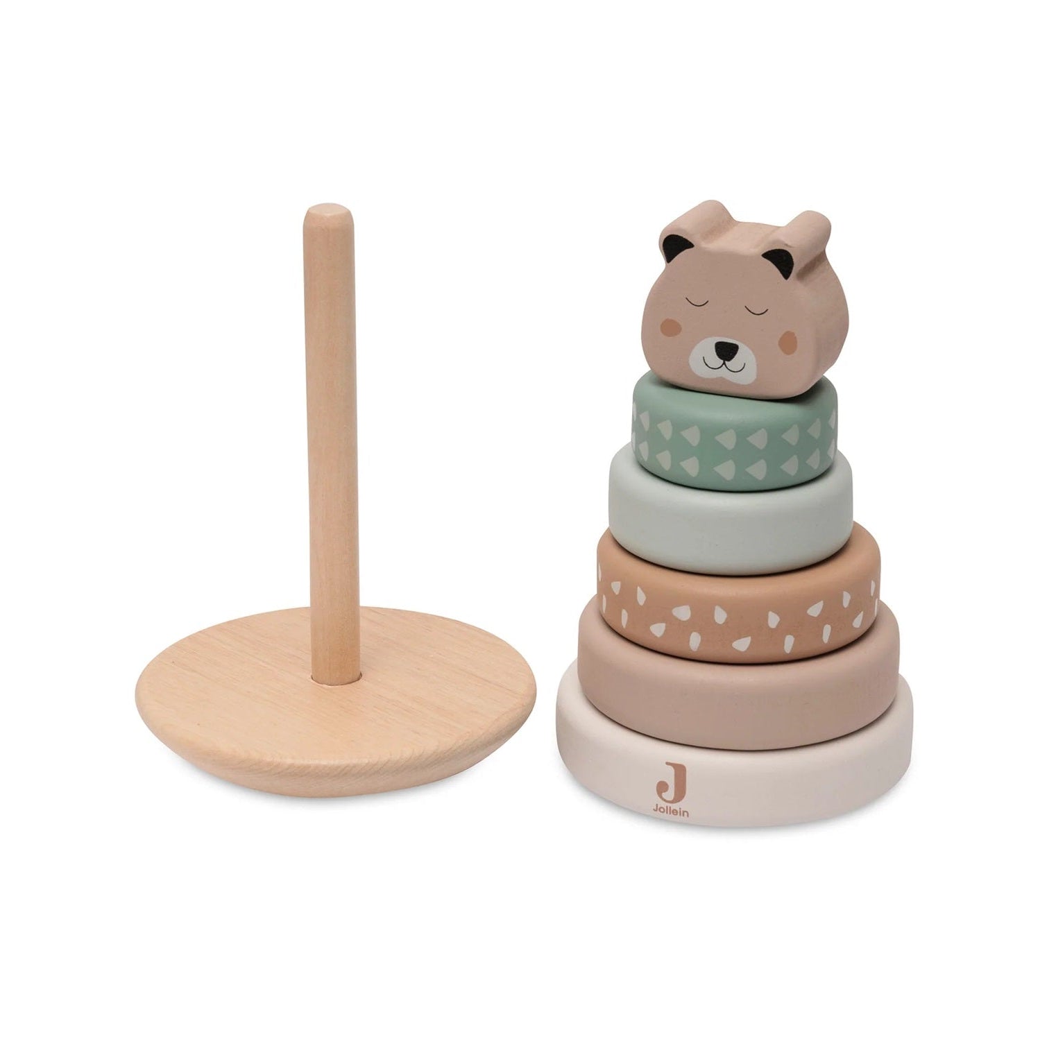Jollein Wooden Rocking Ring Stacker - Jungle Jambo