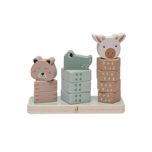 Jollein Wooden Stacking Tower - Jungle Jambo