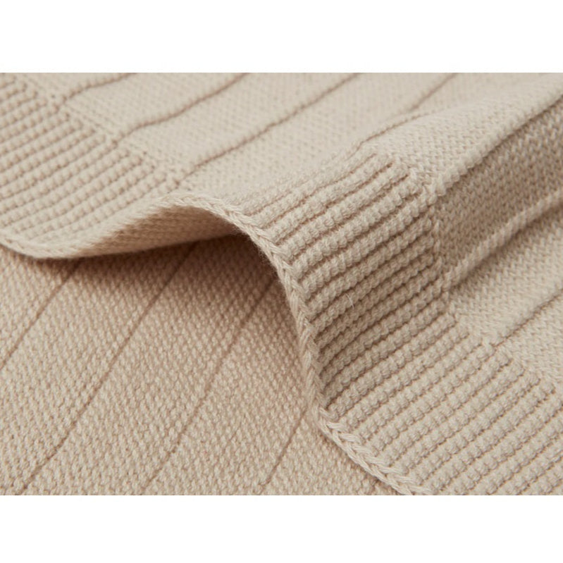 Jollein Organic Cot Blanket - Pure Knit - Nougat