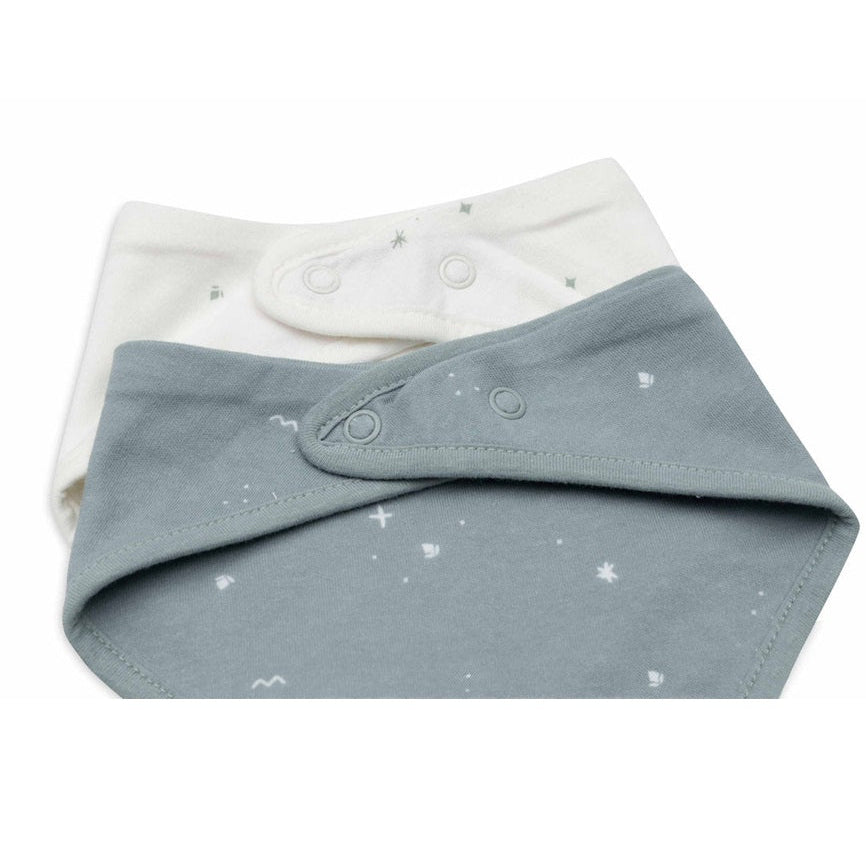 Jollein Baby Bandana Dribble Bib - 2 Pack - Twinkling Sea Green