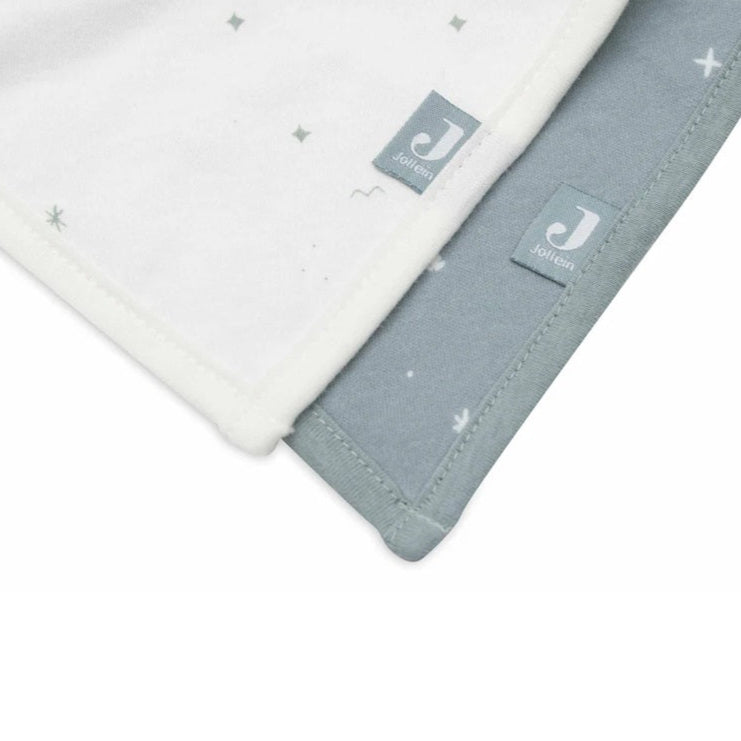 Jollein Baby Bandana Dribble Bib - 2 Pack - Twinkling Sea Green