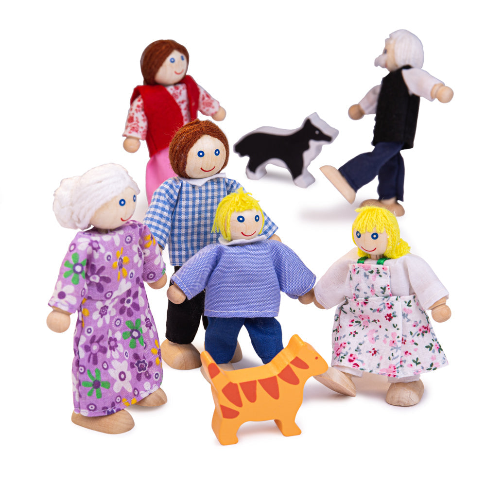 Bigjigs Heritage Doll Family Playset