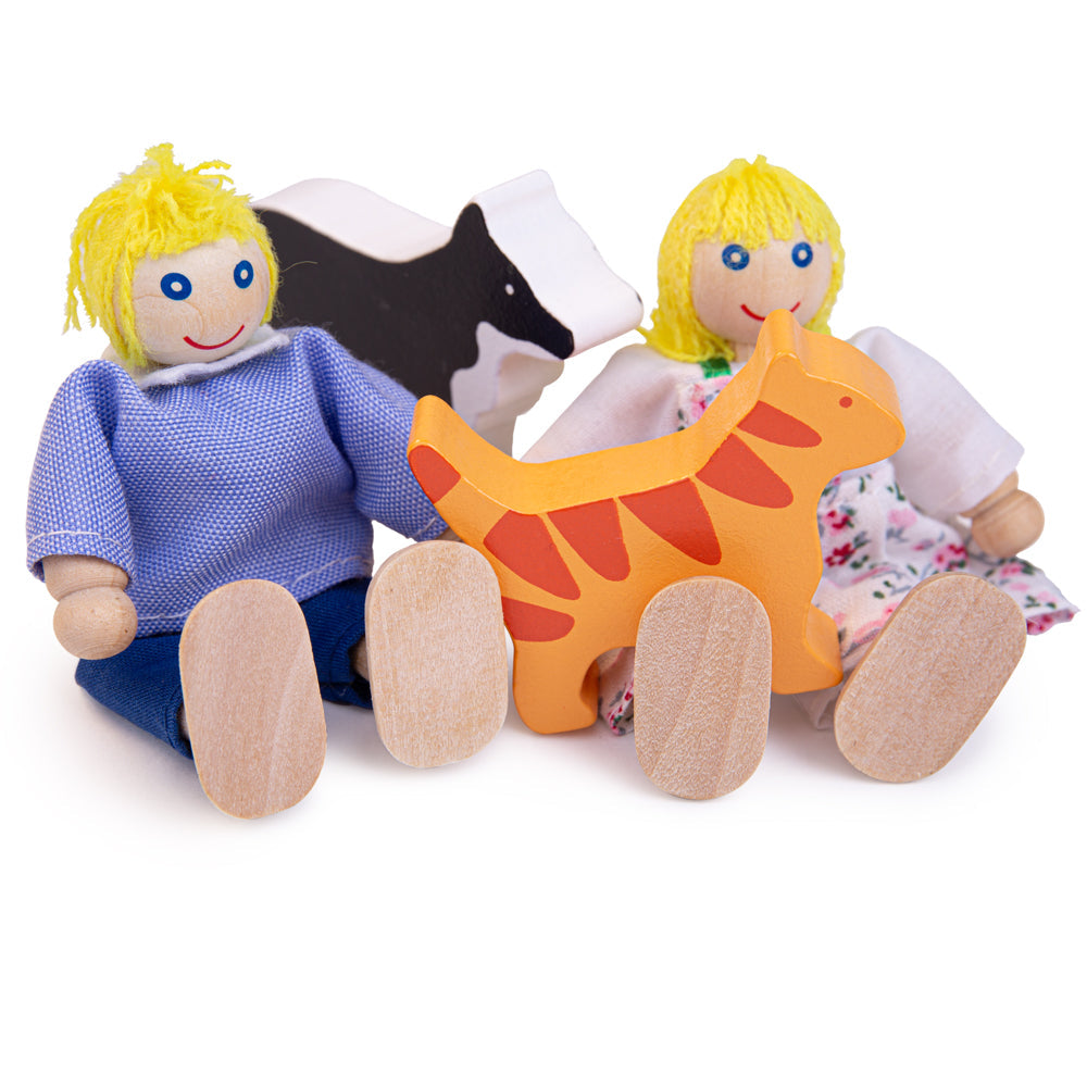 Bigjigs Heritage Doll Family Playset