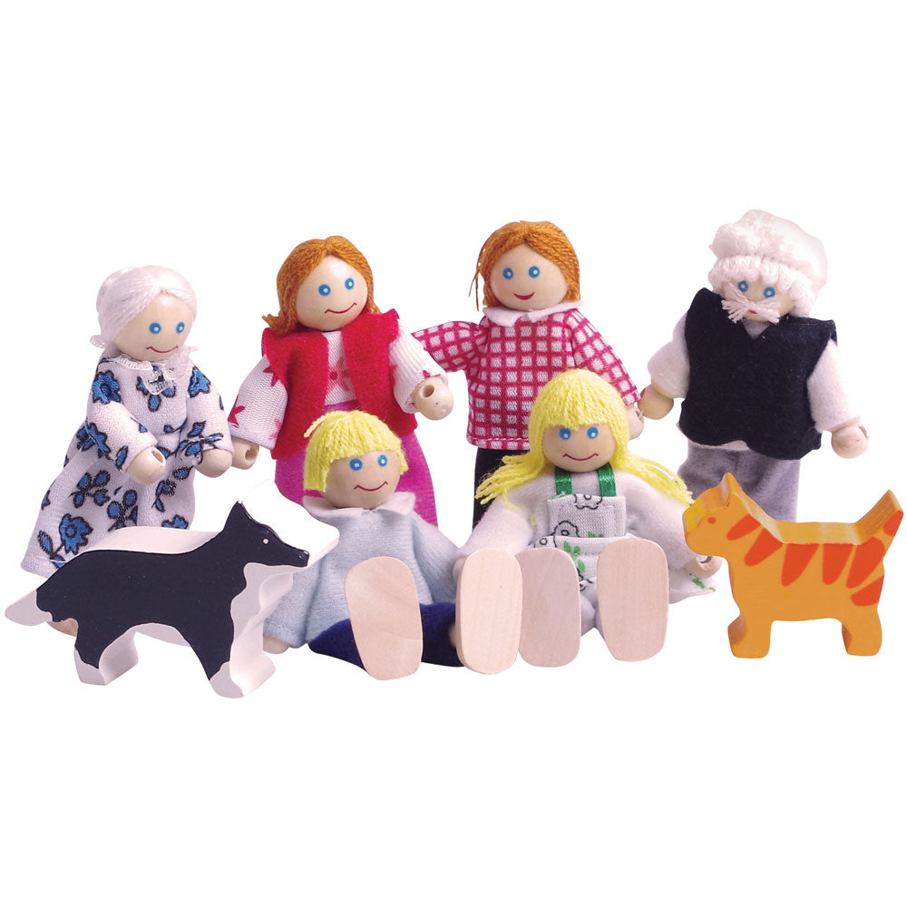 Bigjigs Heritage Doll Family Playset