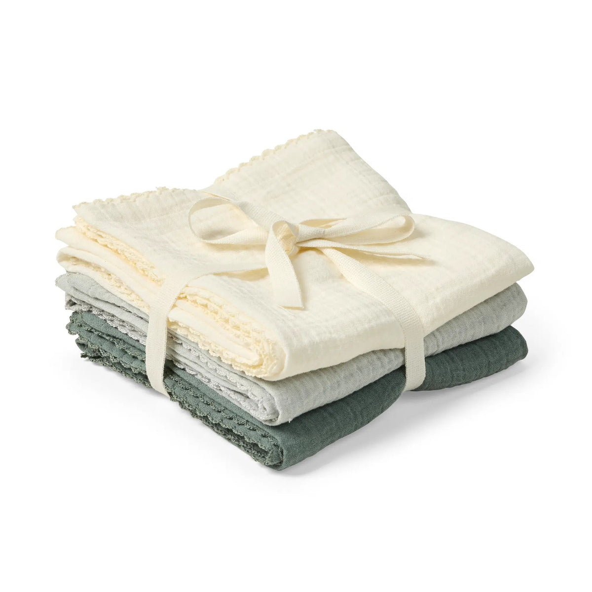 Kas Kopenhagen Kai Muslin Cloths - 3 Pk - Blue
