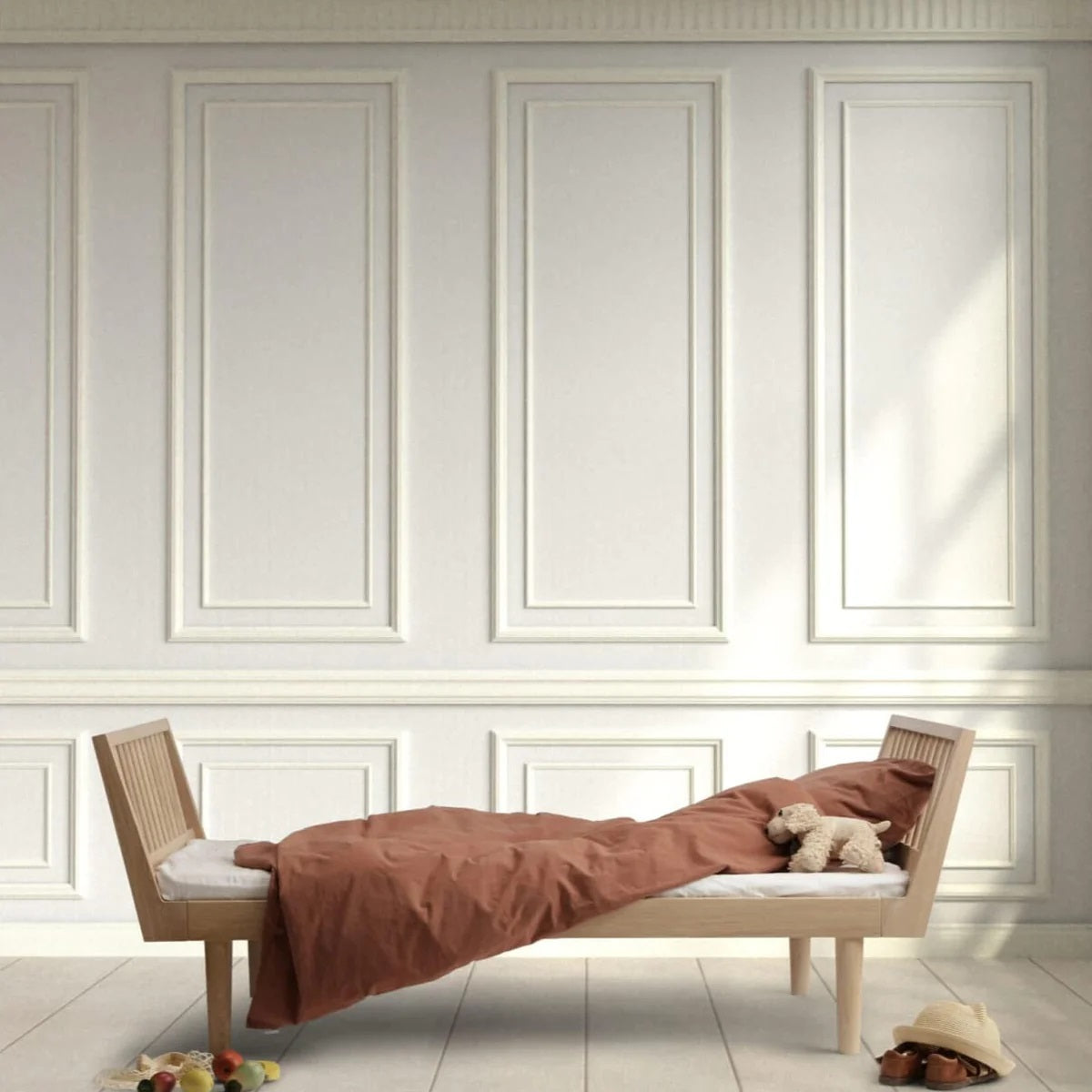 Kas Kopenhagen Eli Solid Oak Single & Junior Bed (3 Colours & 2 Sizes Available)