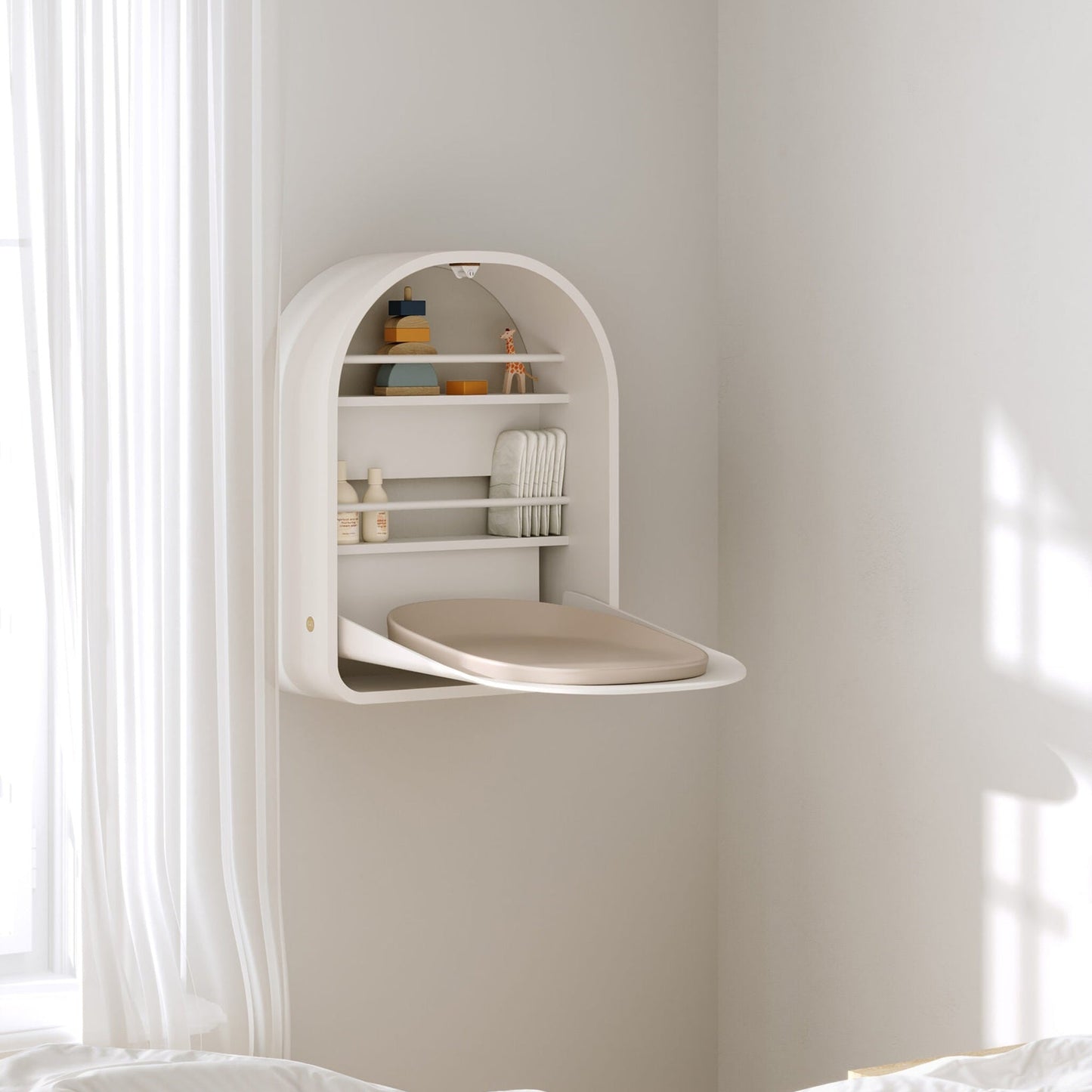 Kas Kopenhagen Kai Wall Changing Table - White