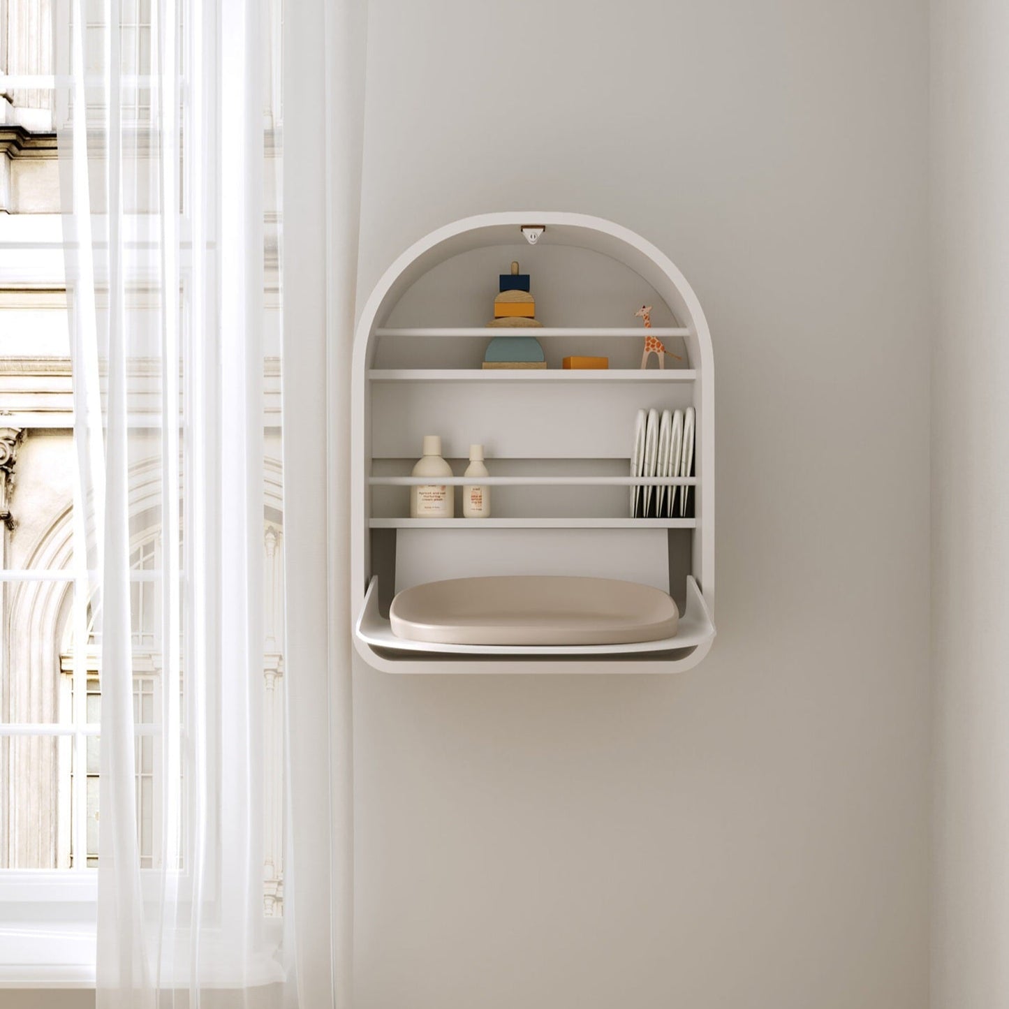 Kas Kopenhagen Kai Wall Changing Table - White