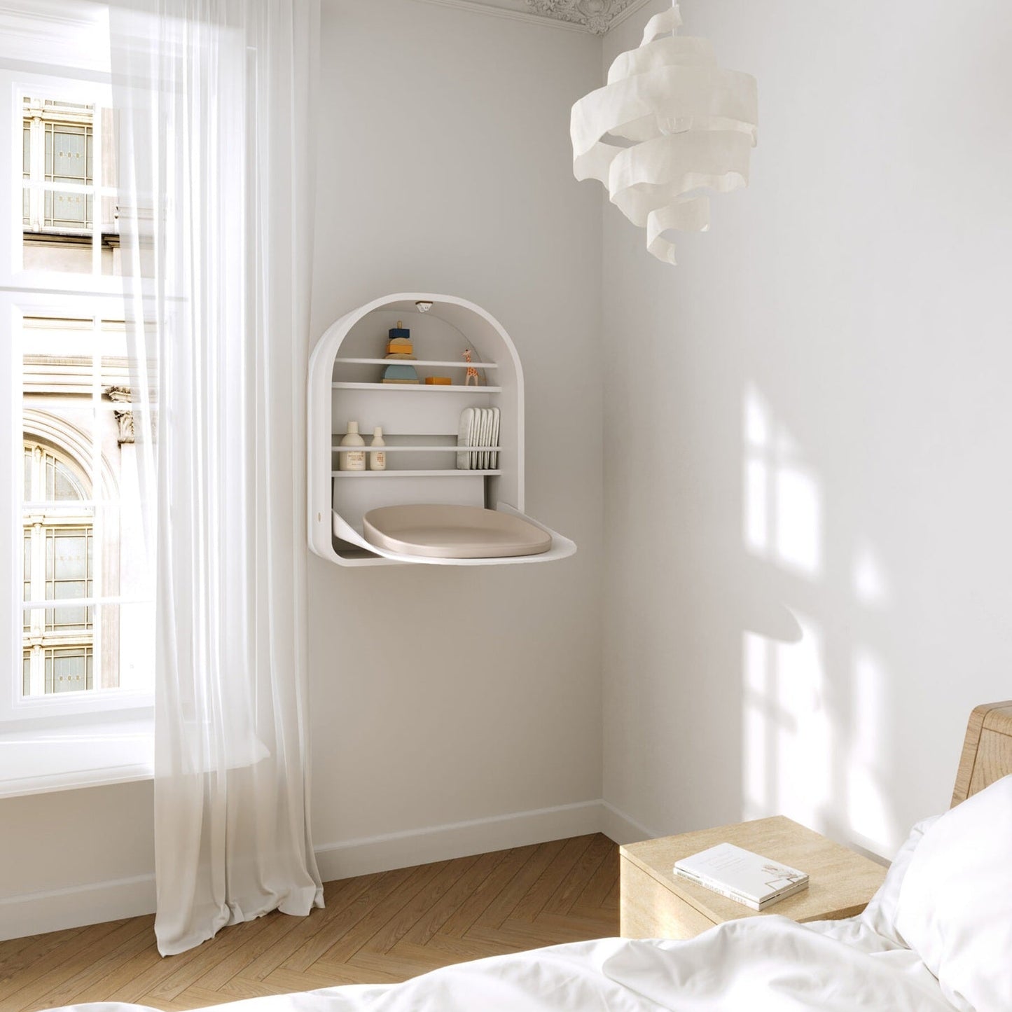 Kas Kopenhagen Kai Wall Changing Table - White