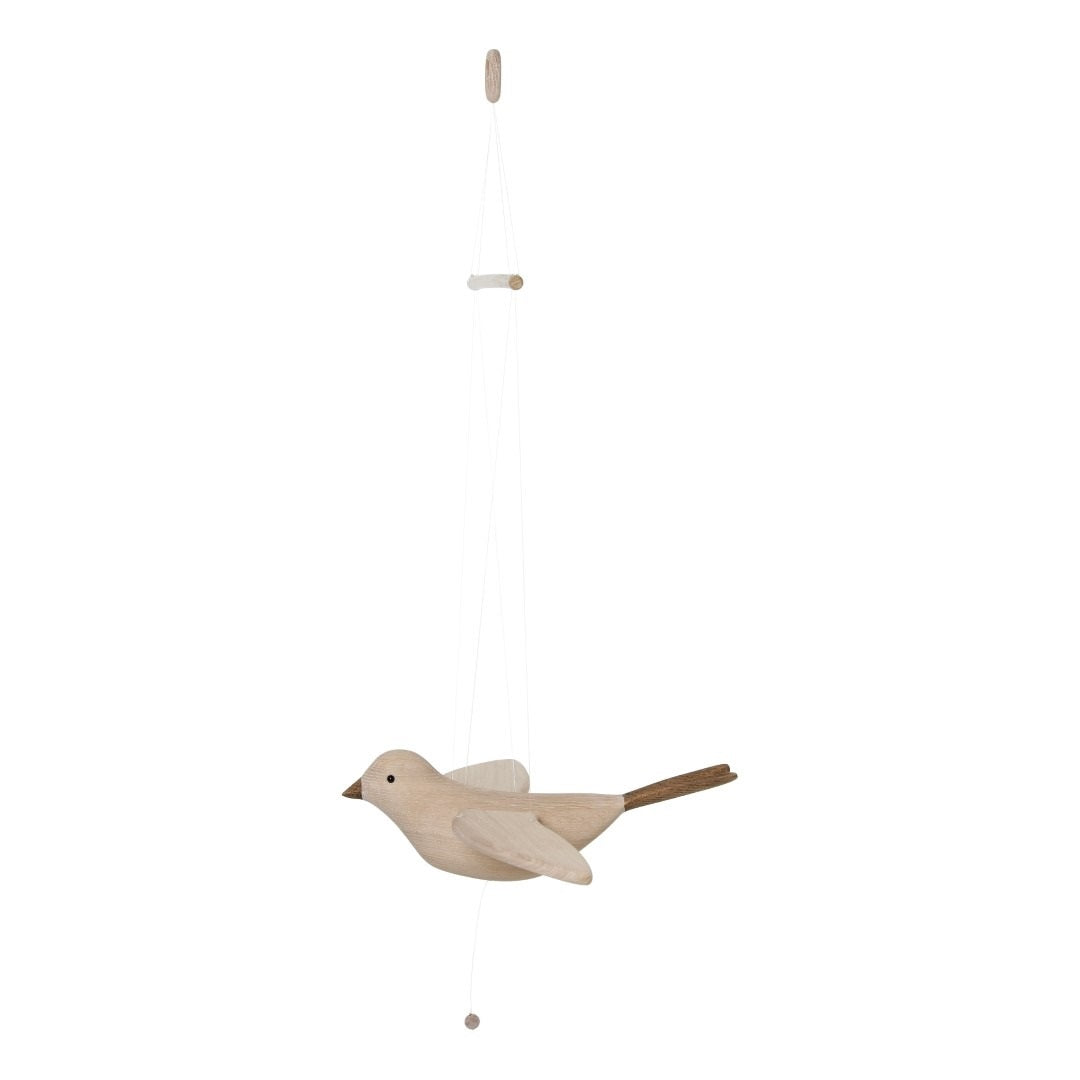 Kas Kopenhagen Koko Flying Bird Mobile - Oiled Oak Wings