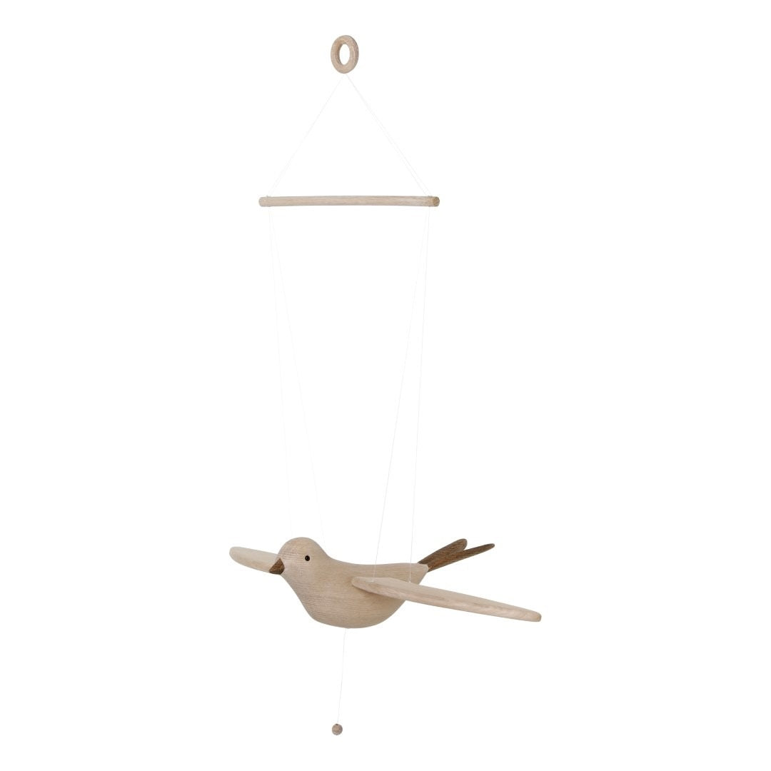 Kas Kopenhagen Koko Flying Bird Mobile - Oiled Oak Wings