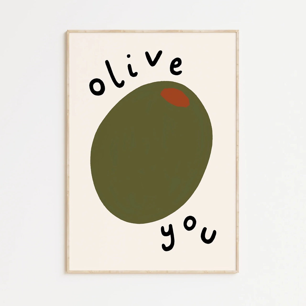 Olive You A4 Art Print By Kitty Makes