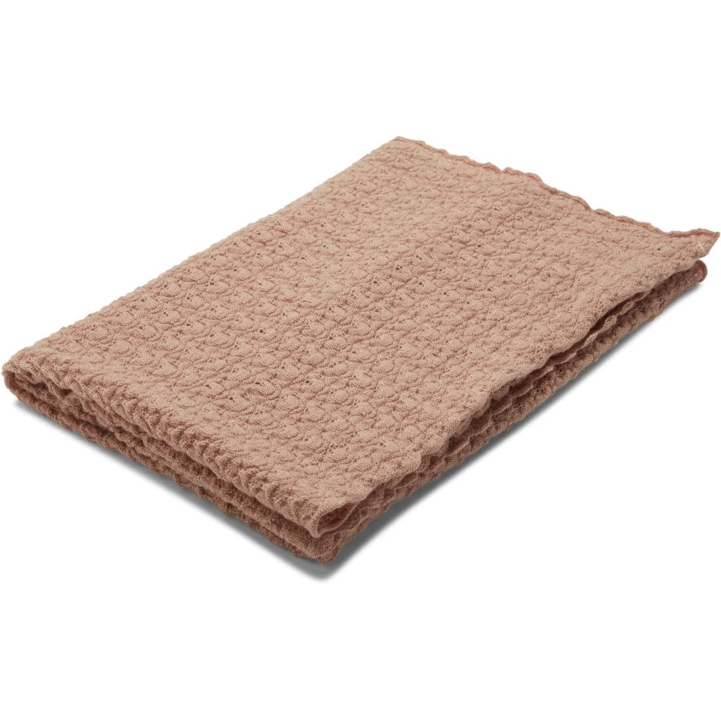Konges Slojd Organic Merino Wool Baby Blanket - Rose Blush