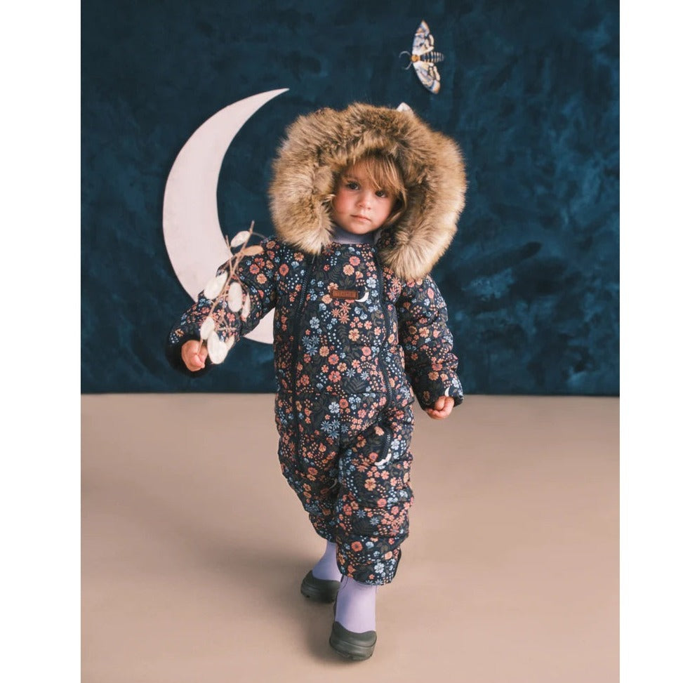 Toastie Kids Quilted Onesie - Floral Nightscape